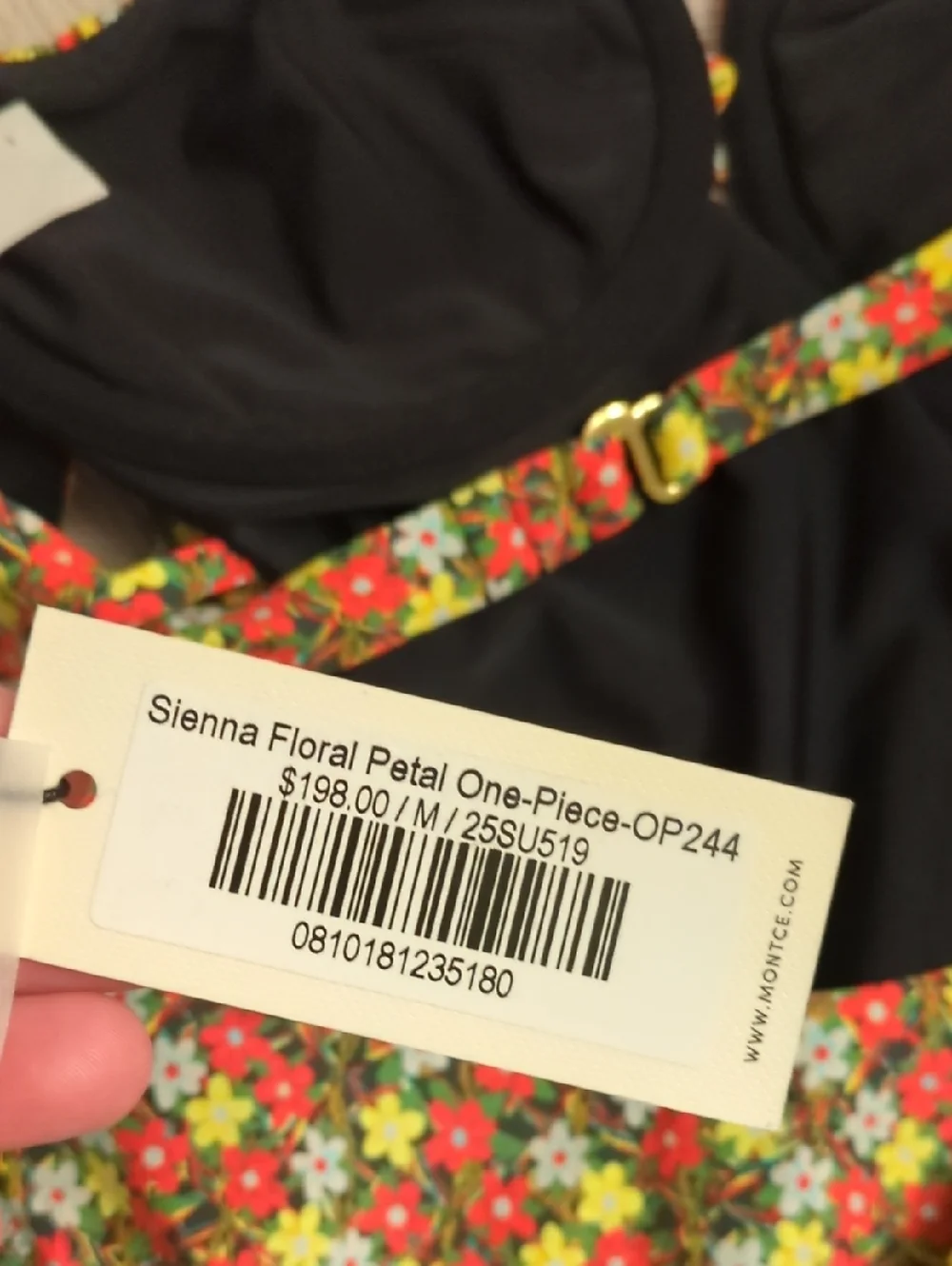 Free Peoplex Revolve  Montcee Sienna Floral Tie-Shoulder One-Piece Swimsuit Sz M